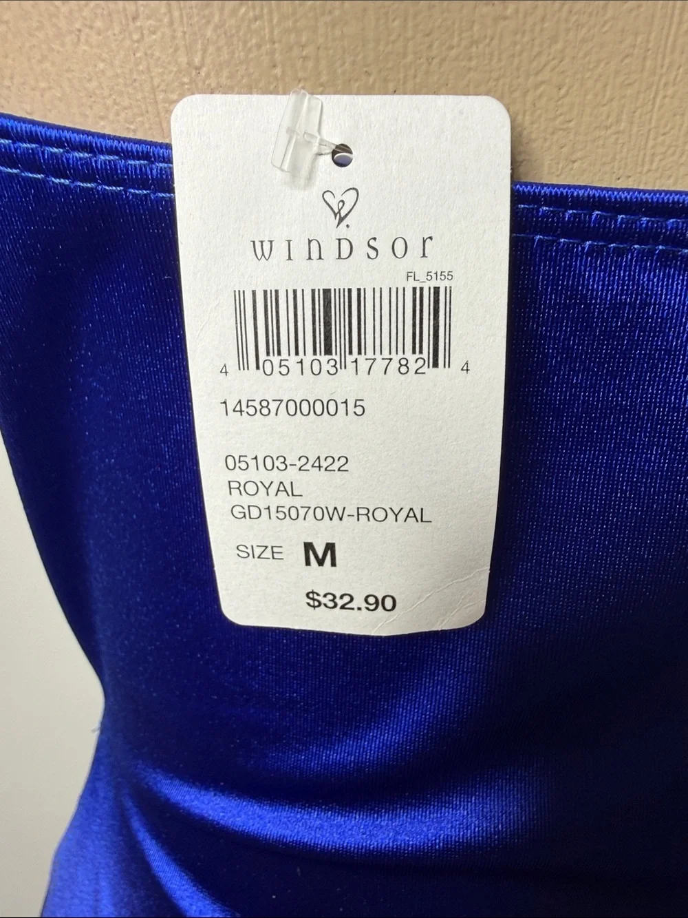 Windsor Satin Electric Blue Pencil Skirt